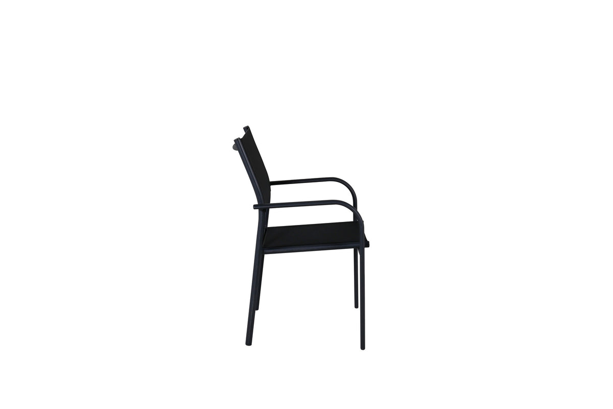 Santorini Gartenstuhl in Schwarz präsentiert im Onlineshop von KAQTU Design AG. Gartenstuhl mit Armlehnen ist von Venture Home