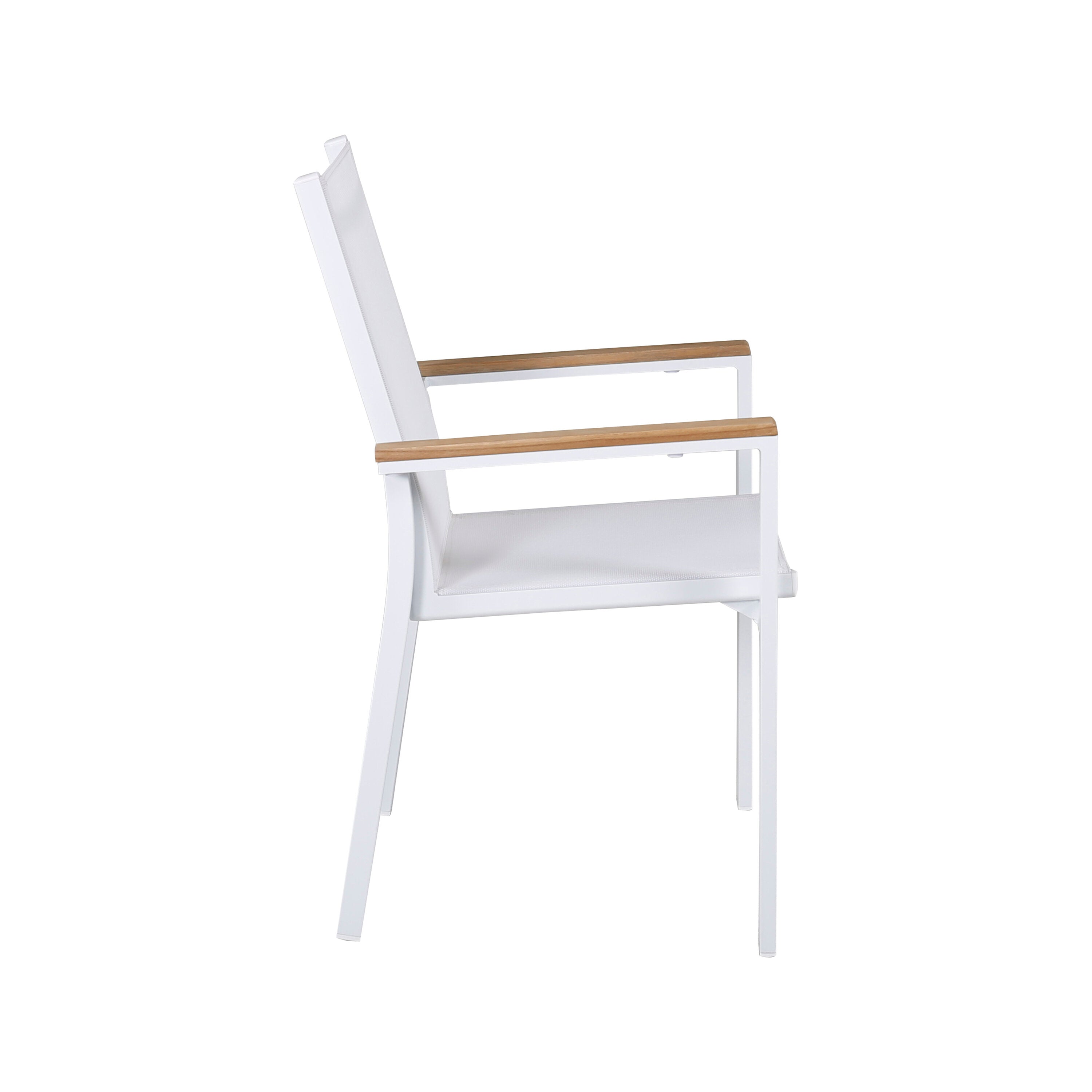 Texas Gartenstuhl in Weiss präsentiert im Onlineshop von KAQTU Design AG. Gartenstuhl mit Armlehnen ist von Venture Home