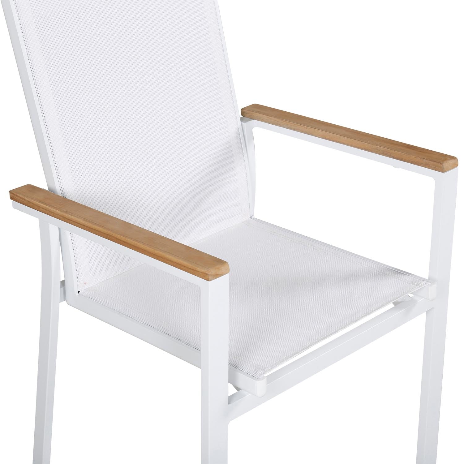 Texas Gartenstuhl in Weiss präsentiert im Onlineshop von KAQTU Design AG. Gartenstuhl mit Armlehnen ist von Venture Home