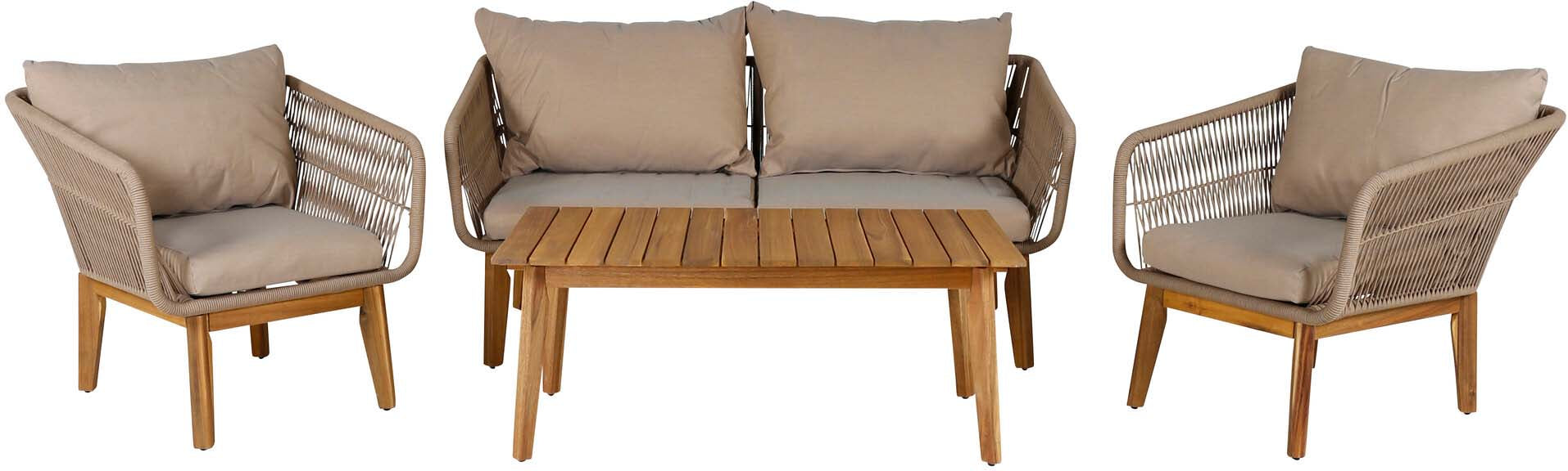 Chania Sofa Outdoorset 110cm: Elegantes Loungeset für stilvolle Entspannung im Freien mit robustem Design und pflegeleichten Materialien.