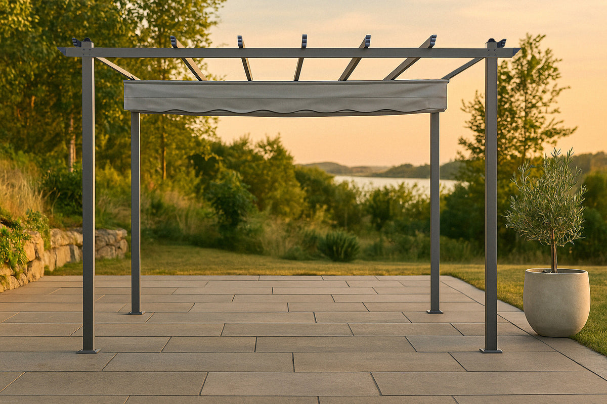 Lazio Pavillon in Grau präsentiert im Onlineshop von KAQTU Design AG. Pavillon ist von Venture Home