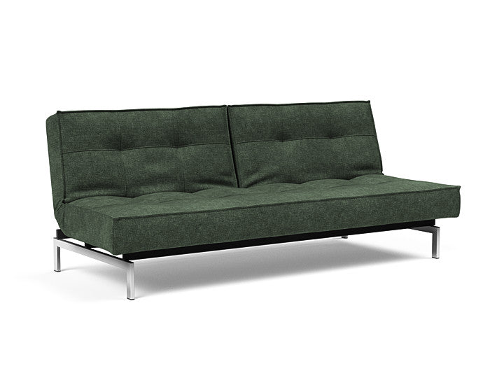 Erleben Sie das elegante Splitback Sofabett 115 Chrom von Innovation Living – ideal für moderne Räume und entspannende Schlafmomente.