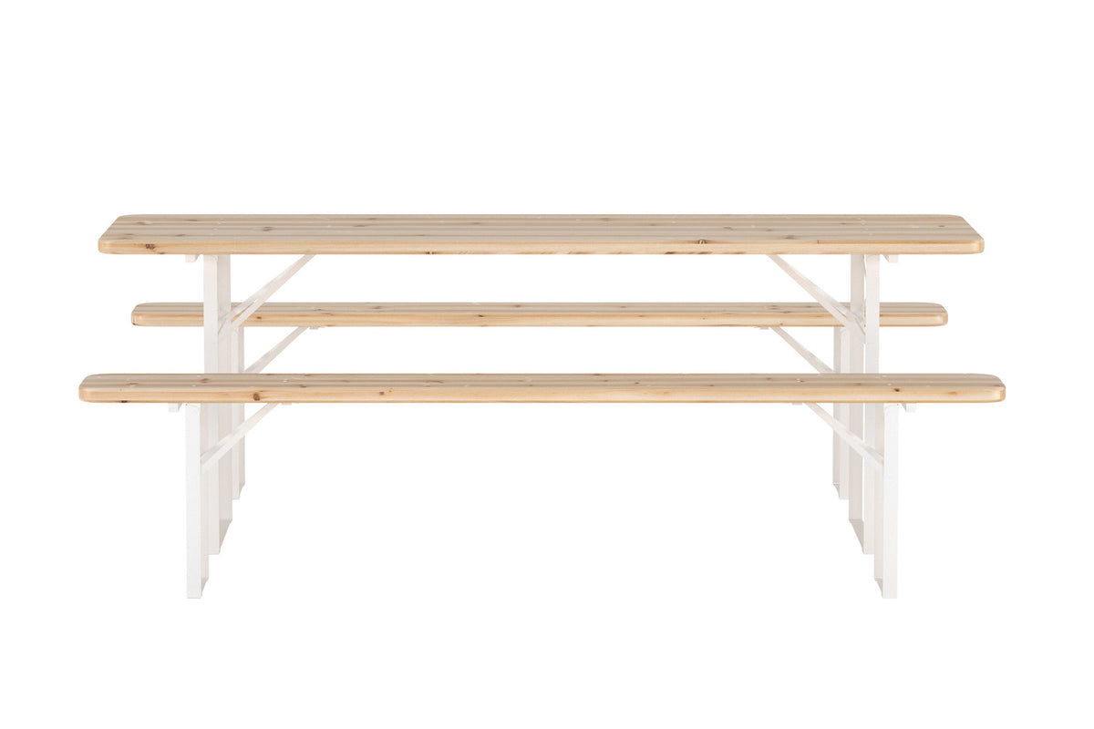 Guiness Gartentischset in Natur präsentiert im Onlineshop von KAQTU Design AG. Gartentischset ist von Venture Home