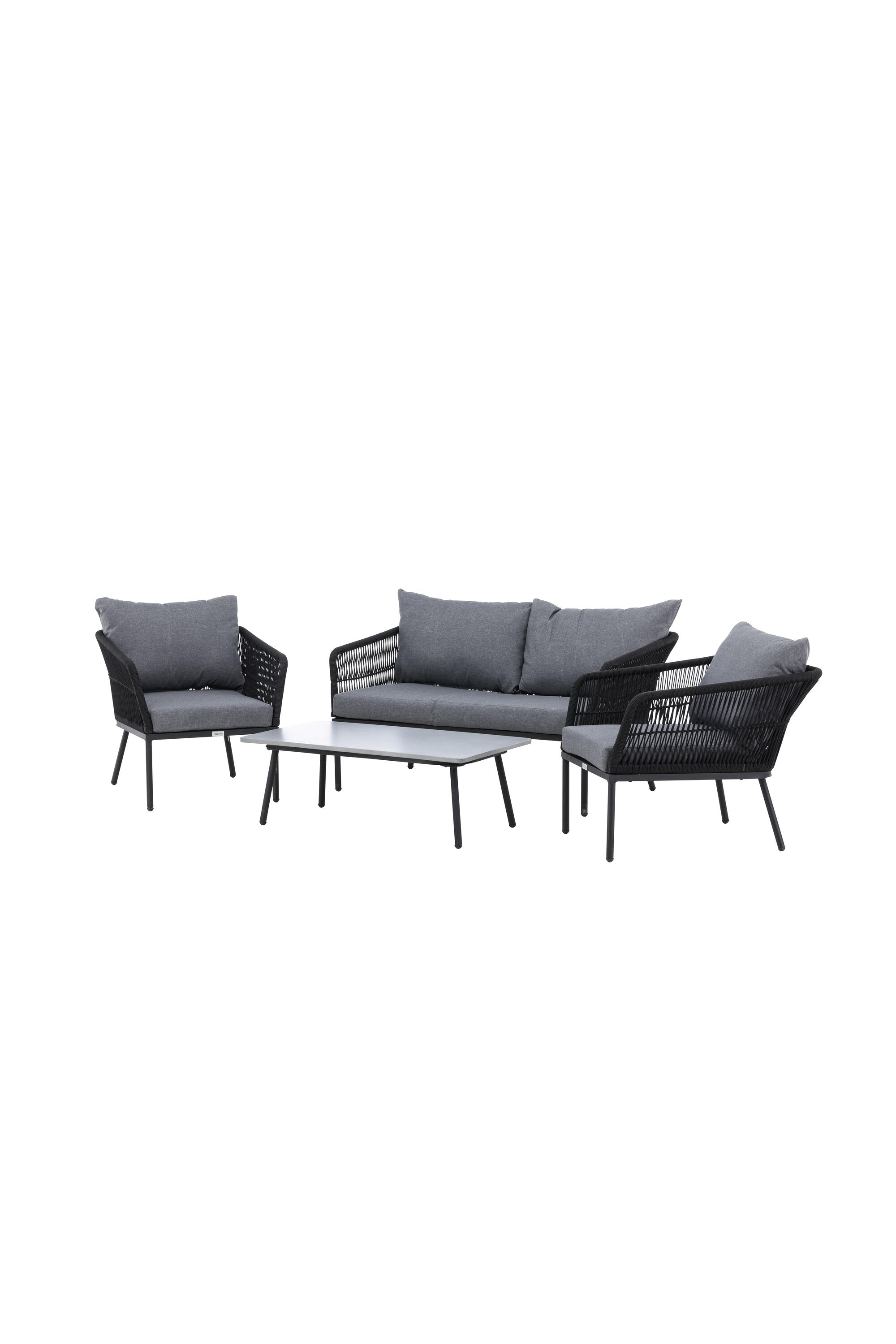 Wunderschöne Sofagarnitur in Grau präsentiert im Onlineshop von KAQTU Design AG. Loungeset ist von Venture Home