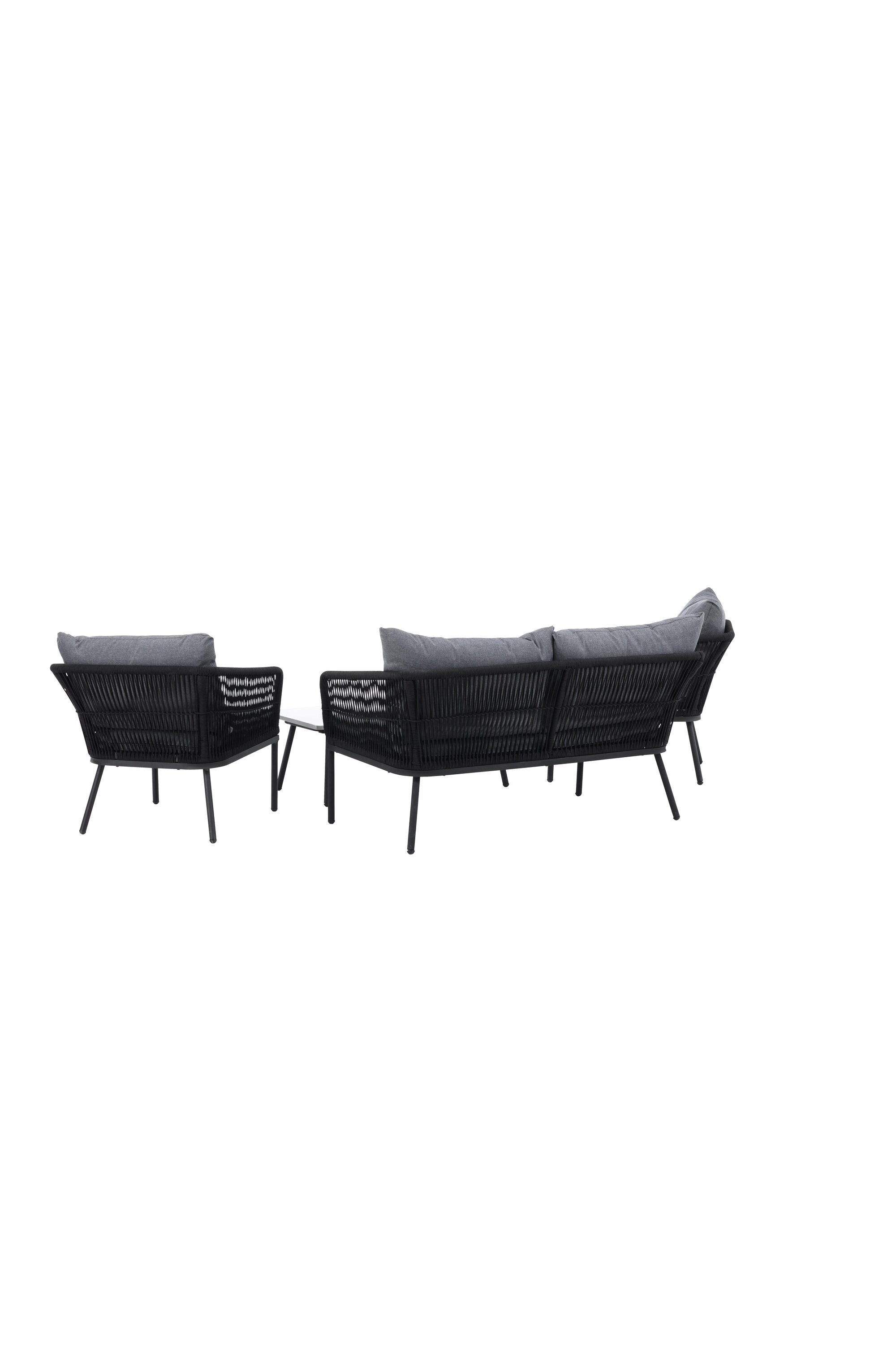 Wunderschöne Sofagarnitur in Grau präsentiert im Onlineshop von KAQTU Design AG. Loungeset ist von Venture Home