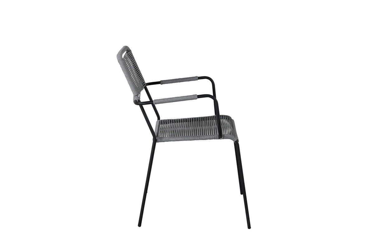 Lindos Gartenstuhl in Grau präsentiert im Onlineshop von KAQTU Design AG. Gartenstuhl ist von Venture Home