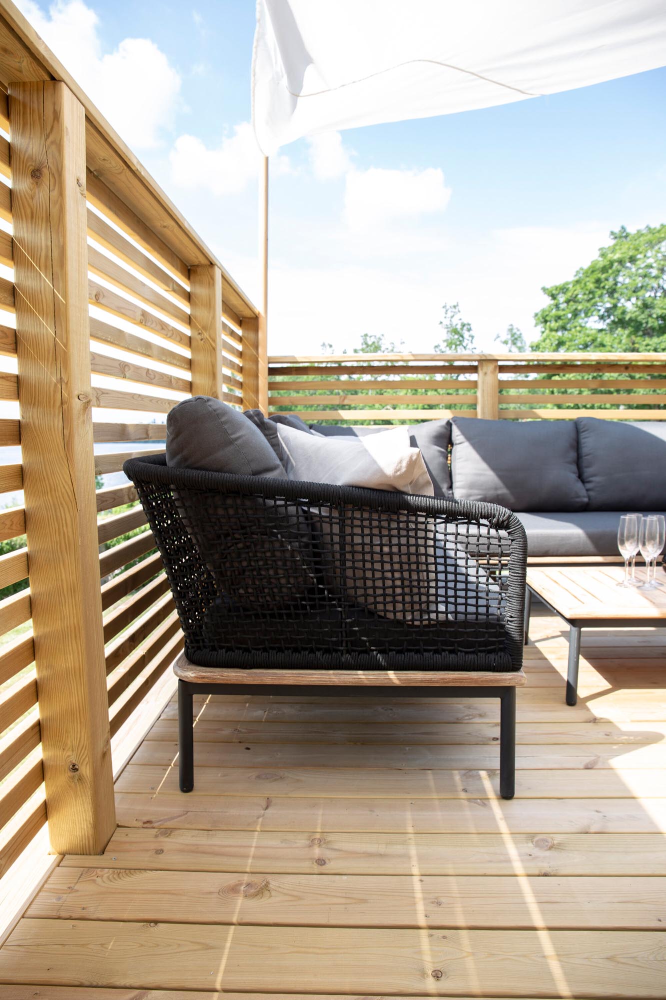 Andorra Ecksofa Outdoorset 90cm in Natur präsentiert im Onlineshop von KAQTU Design AG. Loungeset ist von Venture Home