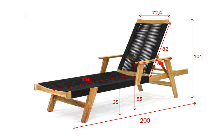 Little John Sonnenliege in Natur präsentiert im Onlineshop von KAQTU Design AG. Liegestuhl ist von Venture Home