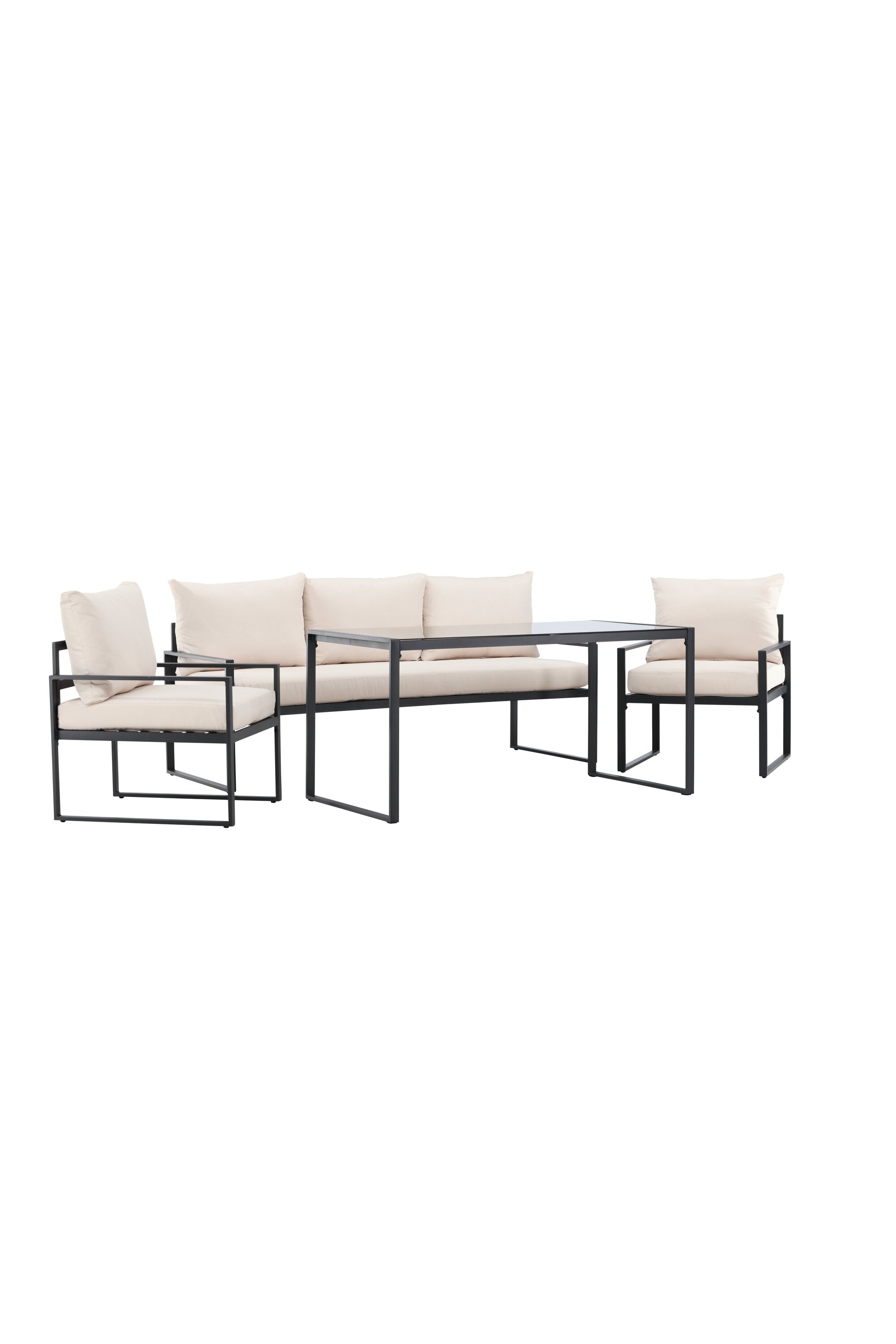 Das Catania Sofa Set von Venture Home bietet modernes Design und Komfort, perfekt für stilvolle Aussenbereiche.