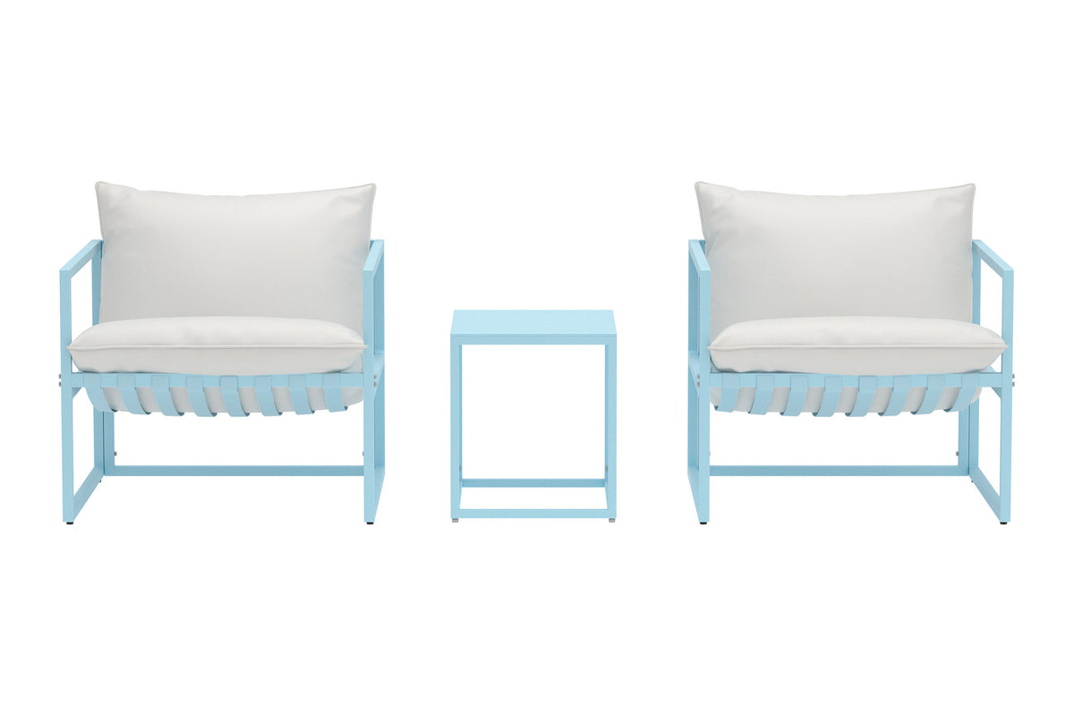 Messina Lounge Set in Hellblau präsentiert im Onlineshop von KAQTU Design AG. Loungeset ist von Venture Home