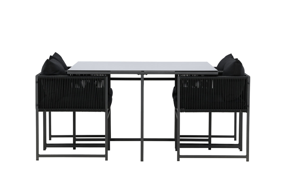 Noto Gartentisch-Set in Schwarz präsentiert im Onlineshop von KAQTU Design AG. Gartentischset ist von Venture Home