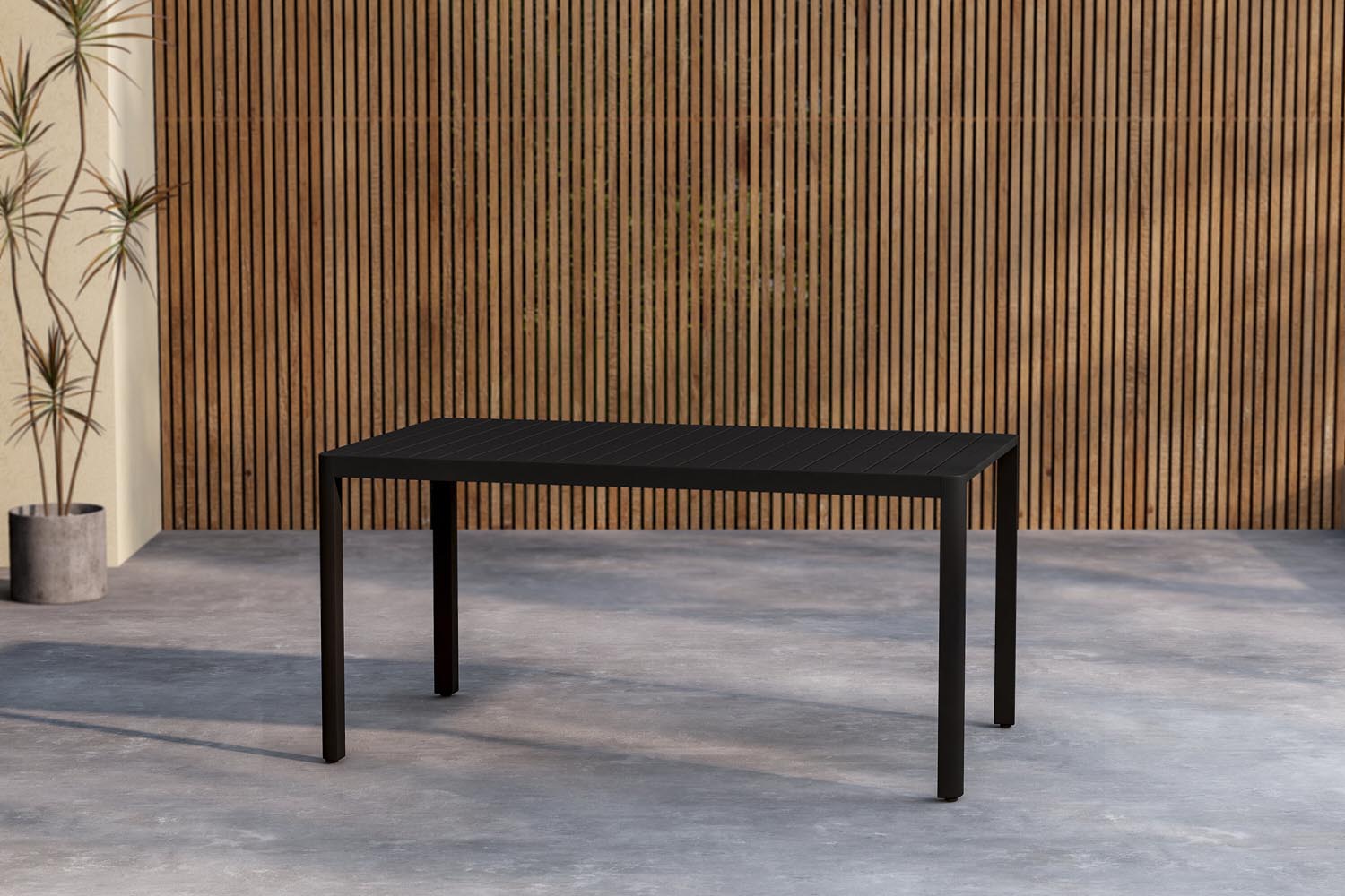 Moderner Gartentisch Giardini von Venture Home aus hochwertigem Aluminium, ideal für stilvolle Outdoor-Events und entspannte Abende im Freien.