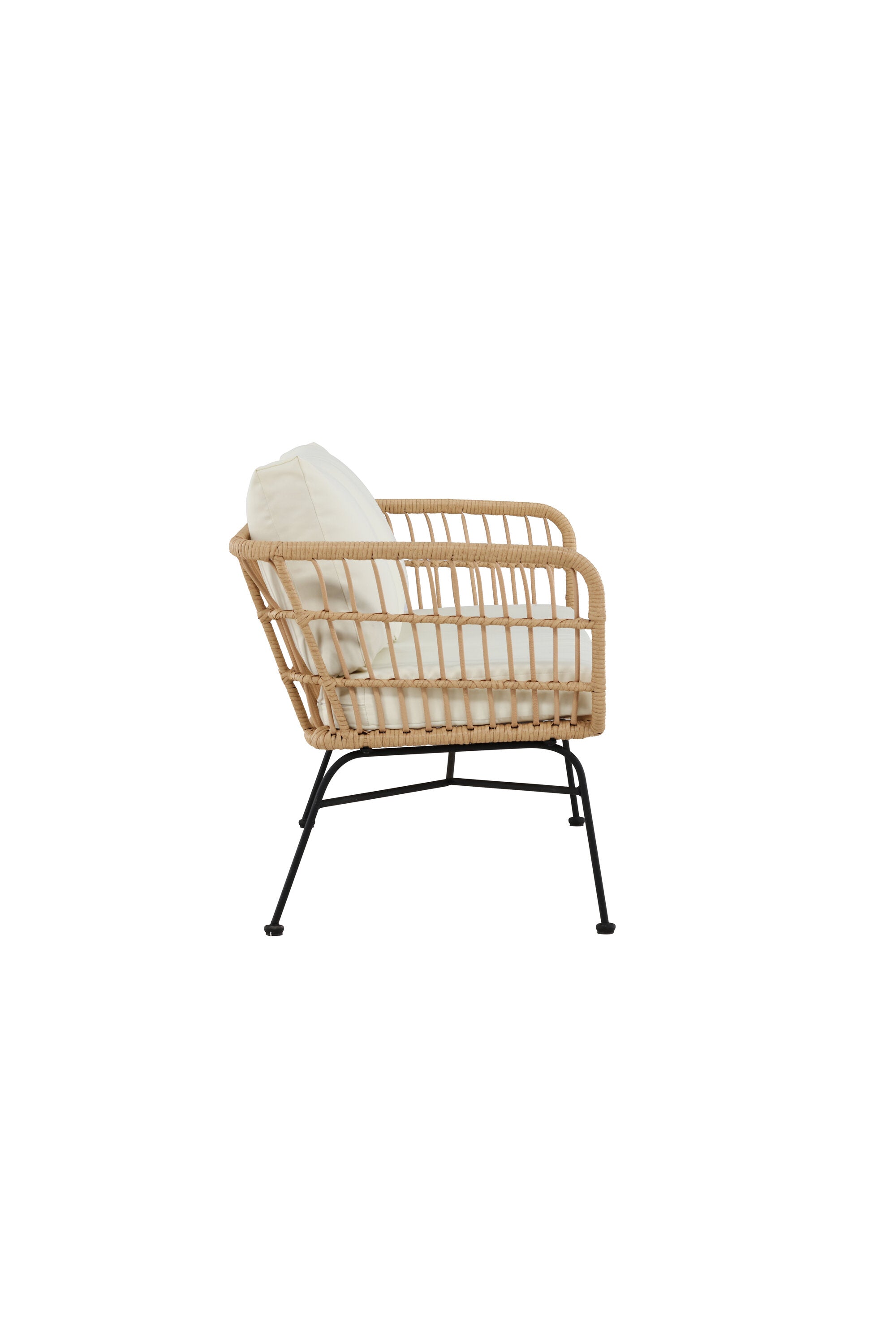 Das Isola 3-Sitzer Sofa von Venture Home vereint modernen Stil, robusten Stahlrahmen und komfortable, wetterfeste Kissen für Ihren Aussenbereich.