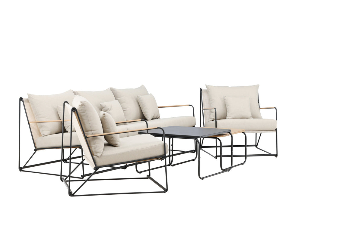 Palazzo Sofa Set in Beige/Schwarz präsentiert im Onlineshop von KAQTU Design AG. Loungeset ist von Venture Home