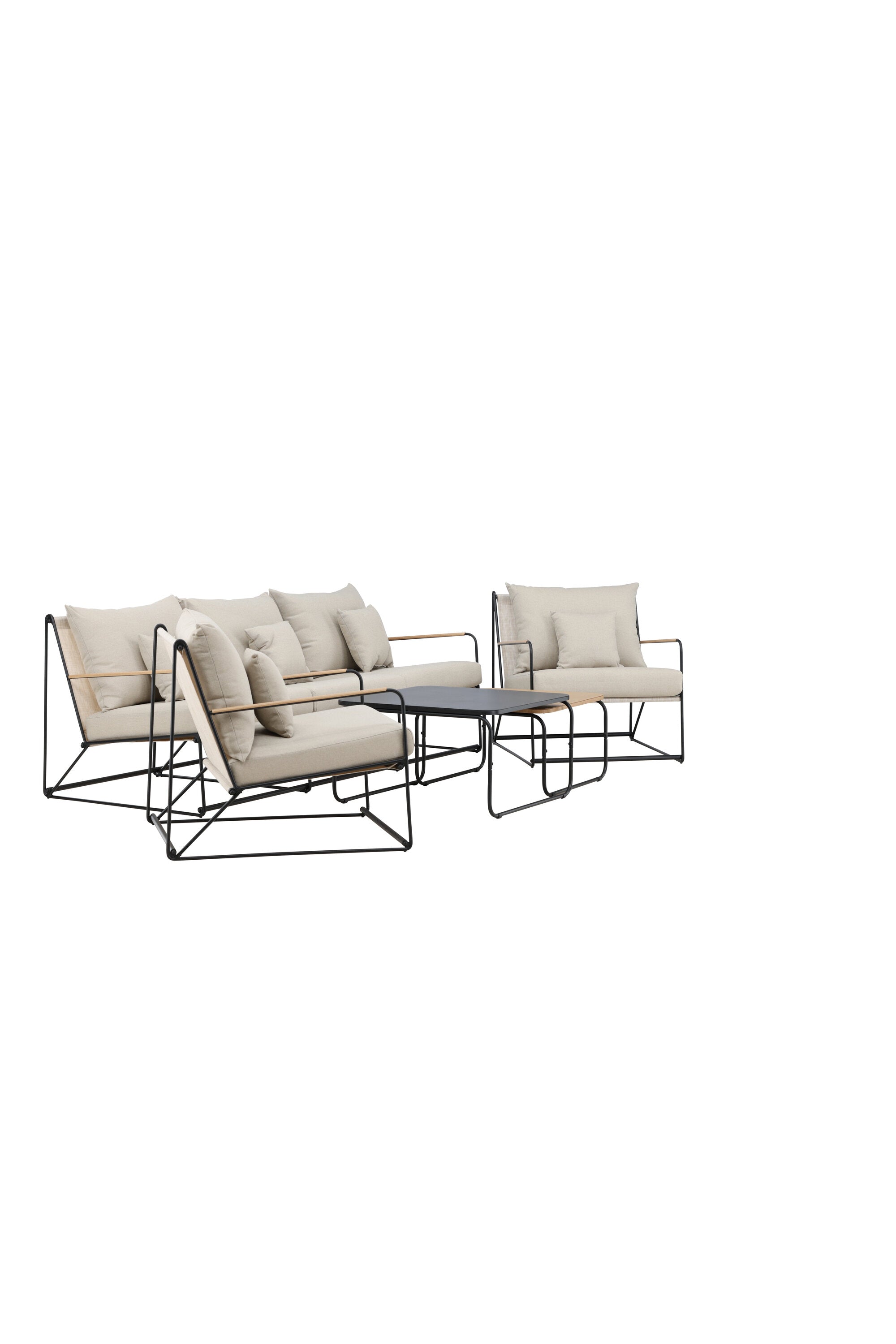 Modernes Palazzo Sofa Set mit stabilem Metallrahmen und komfortablen, wetterbeständigen Polstern – perfekt für luxuriöse Outdoor-Bereiche.