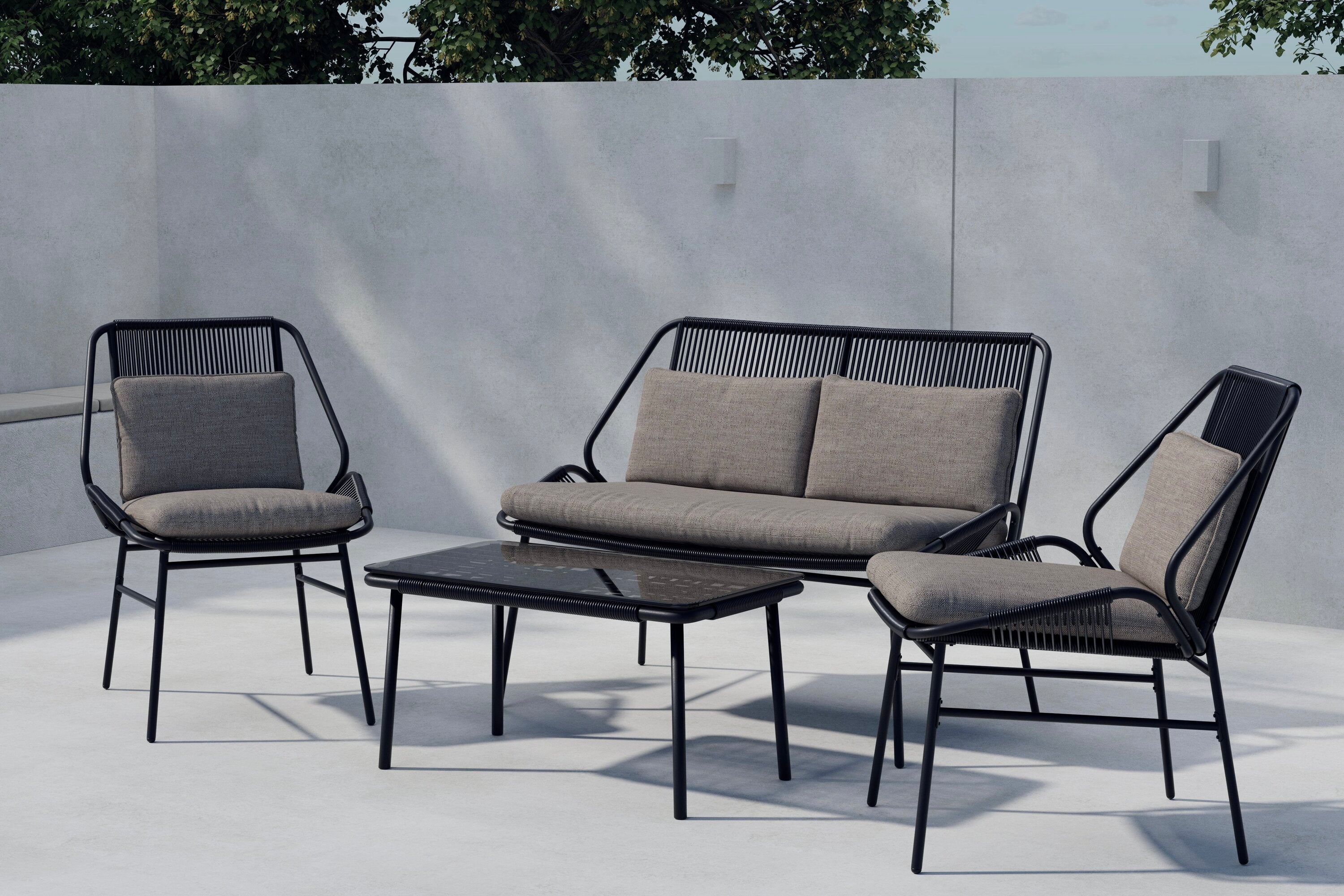 Zakynthos Sofa Set in Braun präsentiert im Onlineshop von KAQTU Design AG. Loungeset ist von Venture Home