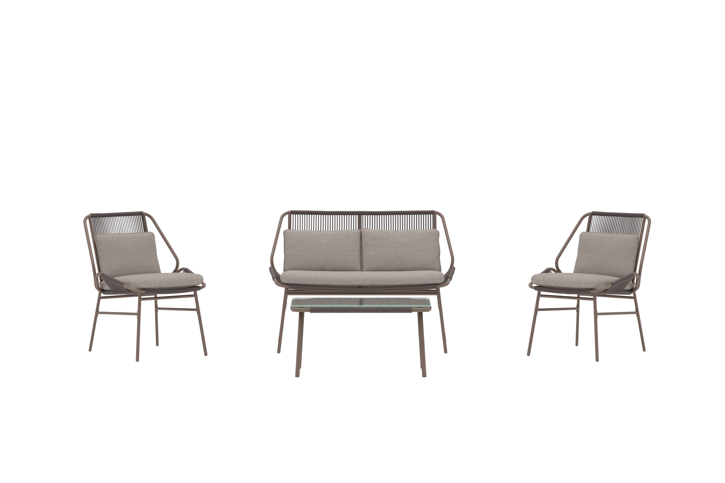 Zakynthos Sofa Set in Braun präsentiert im Onlineshop von KAQTU Design AG. Loungeset ist von Venture Home