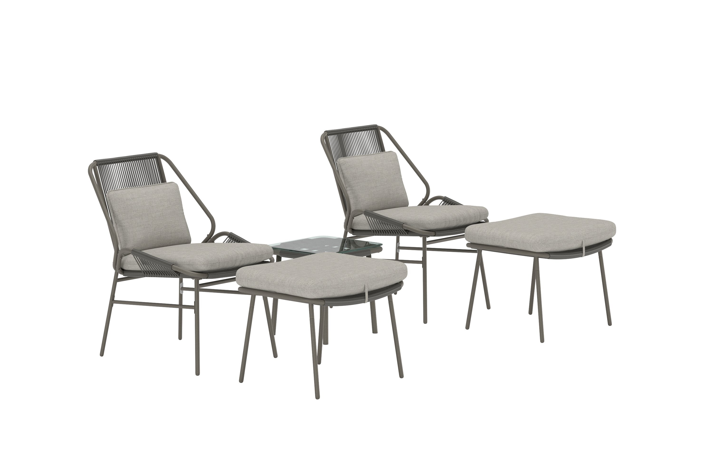 Zakynthos Outdoor Loungeset in Braun präsentiert im Onlineshop von KAQTU Design AG. Loungeset ist von Venture Home