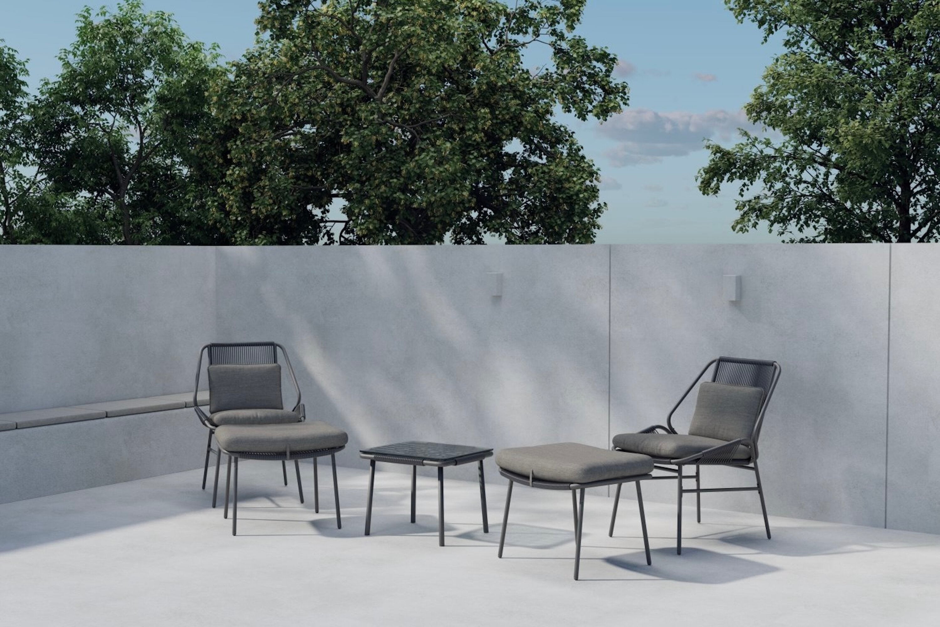 Zakynthos Outdoor Loungeset in Braun präsentiert im Onlineshop von KAQTU Design AG. Loungeset ist von Venture Home