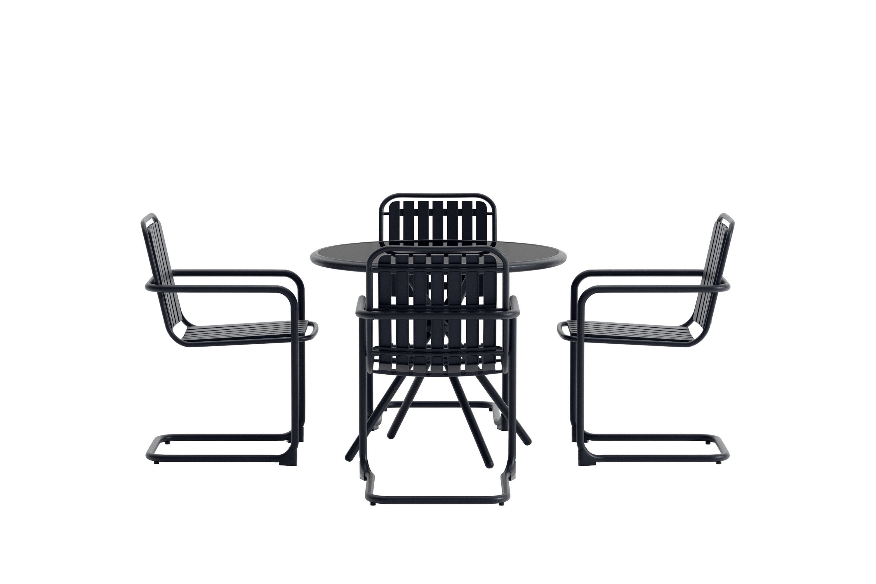 Chios Gartentischset in Schwarz präsentiert im Onlineshop von KAQTU Design AG. Gartentischset ist von Venture Home