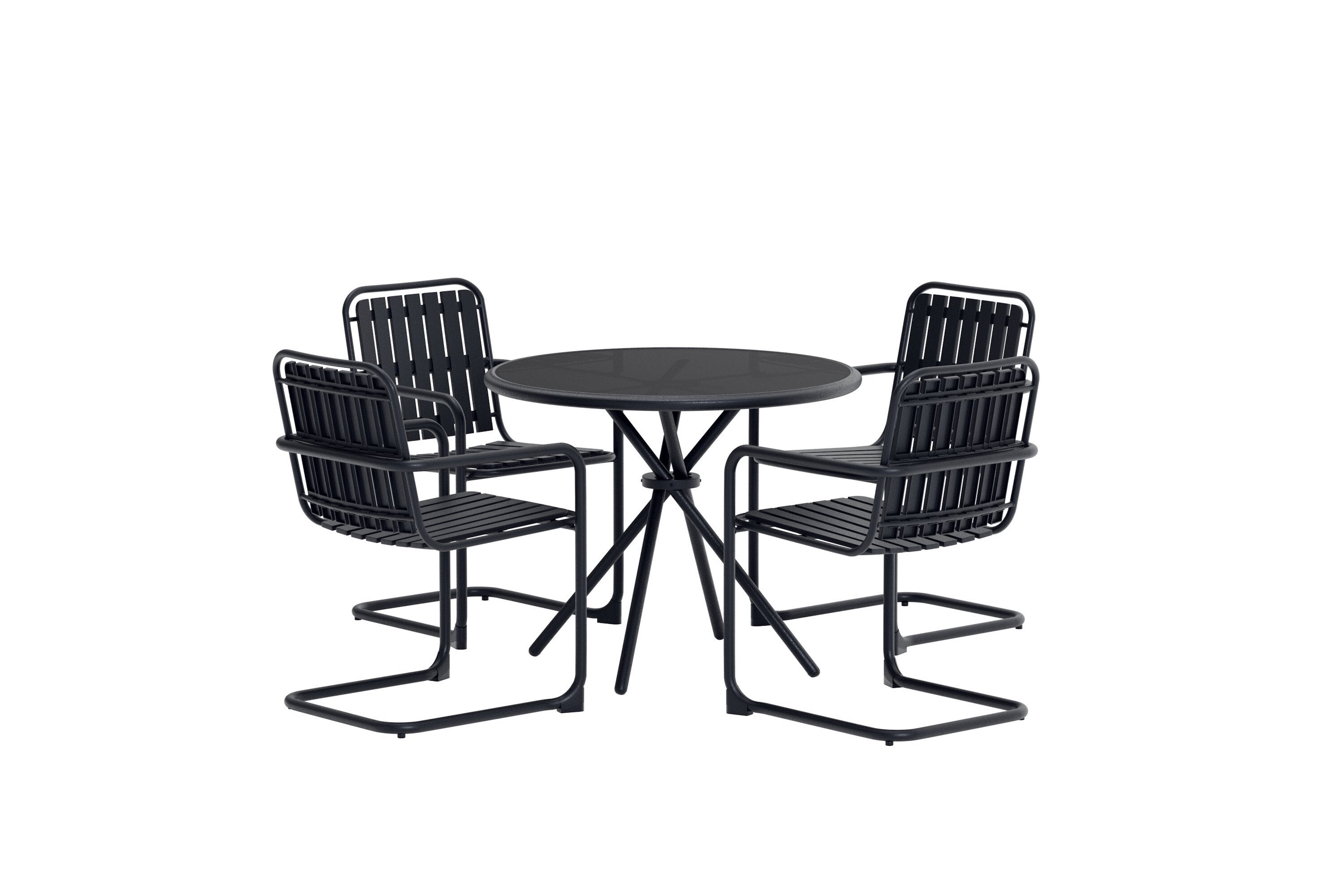 Chios Gartentischset in Schwarz präsentiert im Onlineshop von KAQTU Design AG. Gartentischset ist von Venture Home