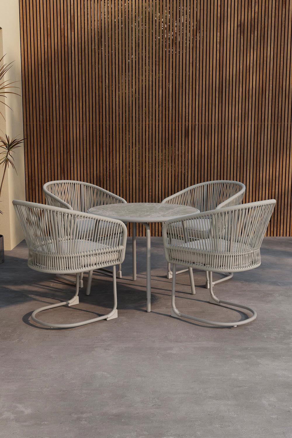 Tilos Essset in präsentiert im Onlineshop von KAQTU Design AG. Gartentischset ist von Venture Home