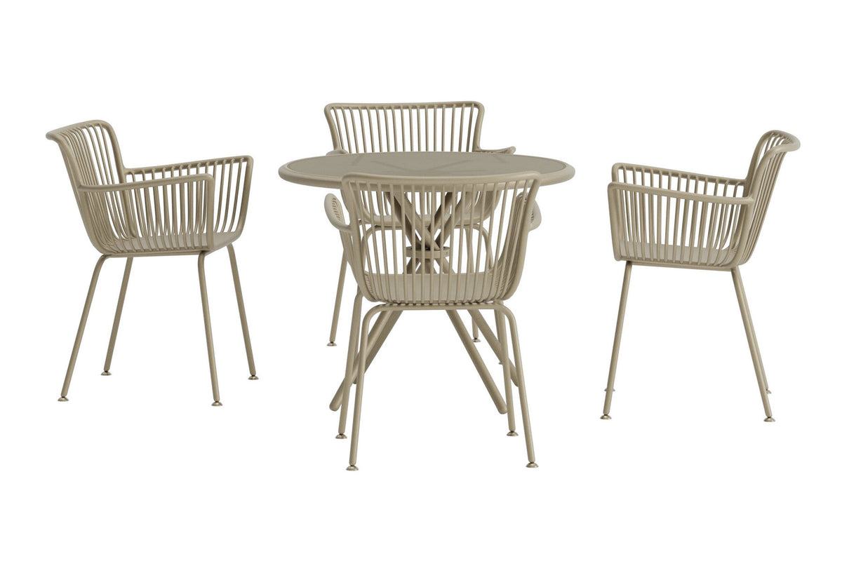 Sifnos Dining Set in Beige präsentiert im Onlineshop von KAQTU Design AG. Gartentischset ist von Venture Home