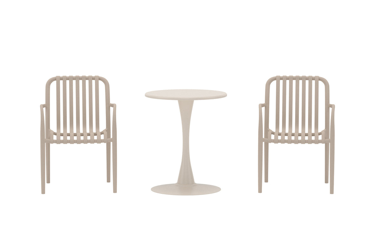 Limnos Cafe Set in Beige präsentiert im Onlineshop von KAQTU Design AG. Gartentischset ist von Venture Home