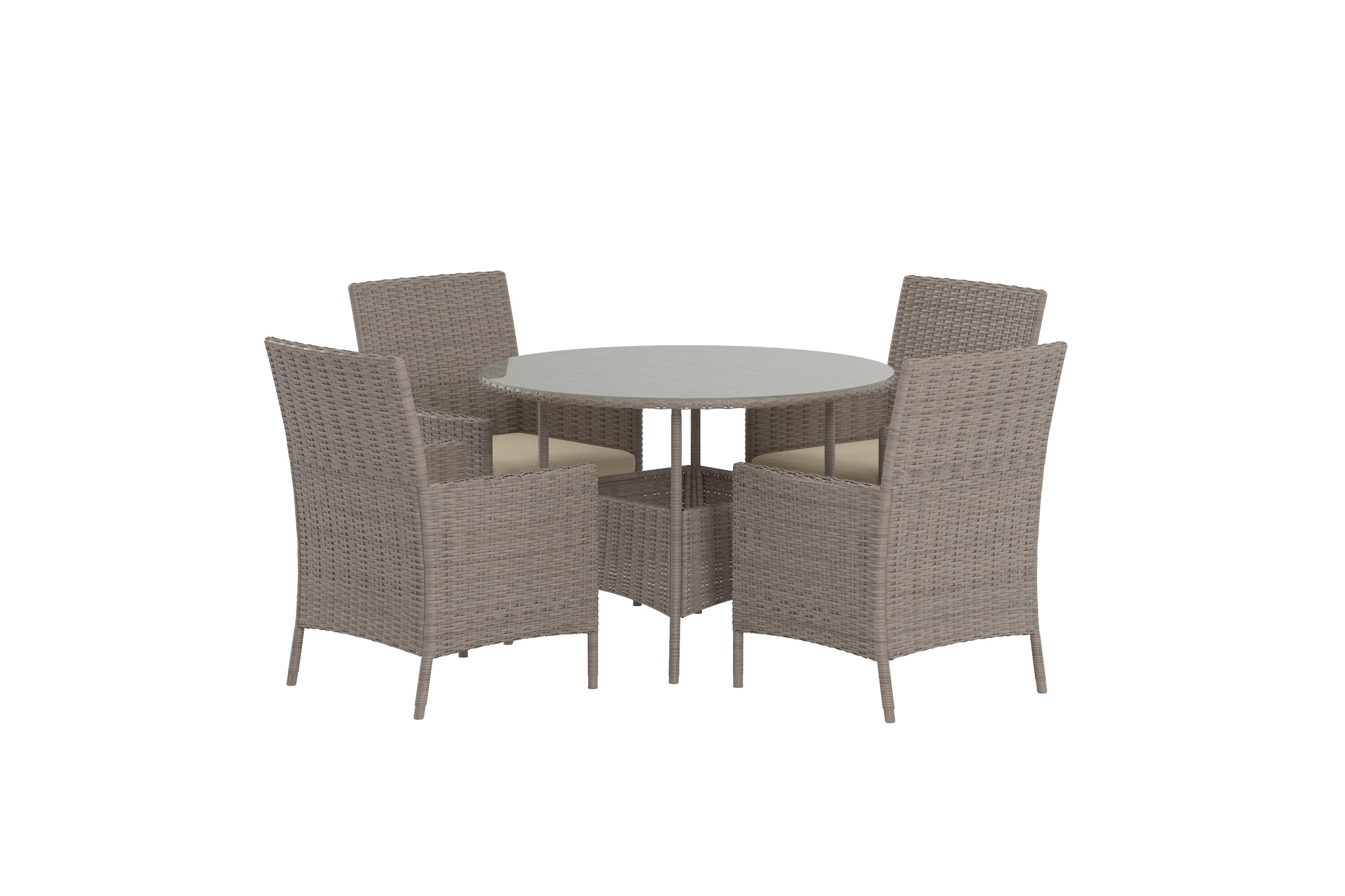 Lefkas Gartentischset in Braun präsentiert im Onlineshop von KAQTU Design AG. Gartentischset ist von Venture Home