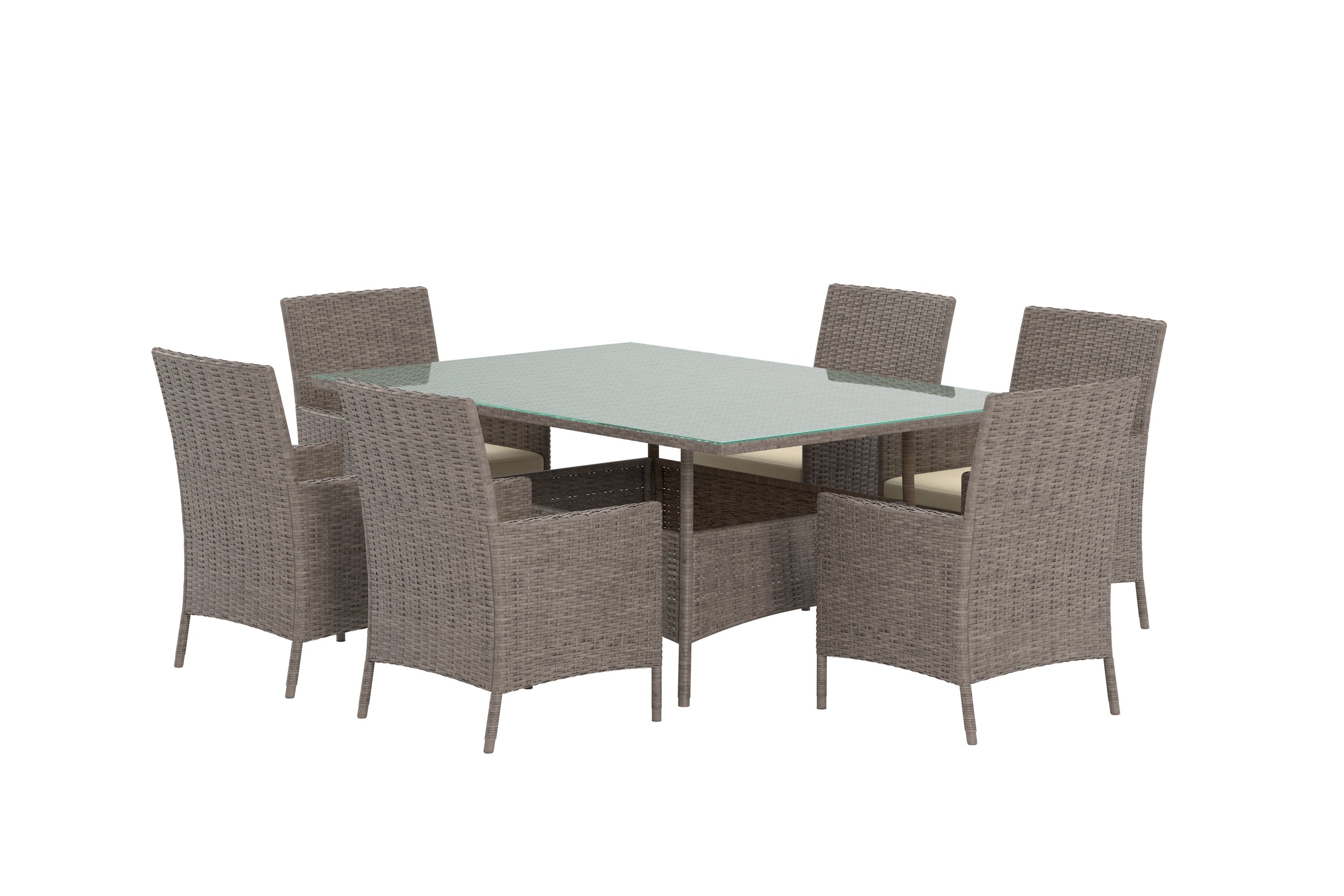 Lefkas Gartentischset in Braun präsentiert im Onlineshop von KAQTU Design AG. Gartentischset ist von Venture Home