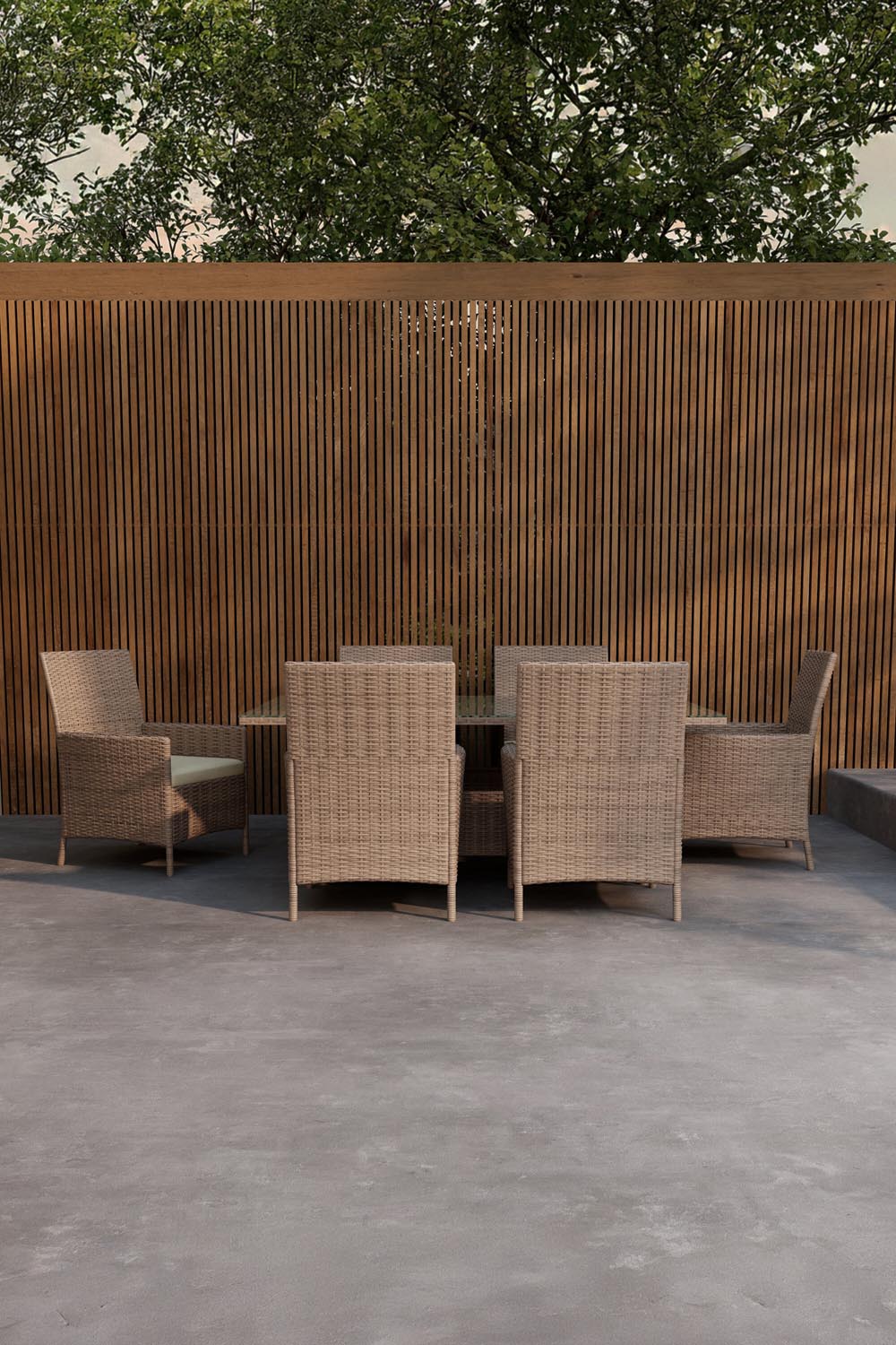 Lefkas Esstischgarnitur in präsentiert im Onlineshop von KAQTU Design AG. Gartentischset ist von Venture Home
