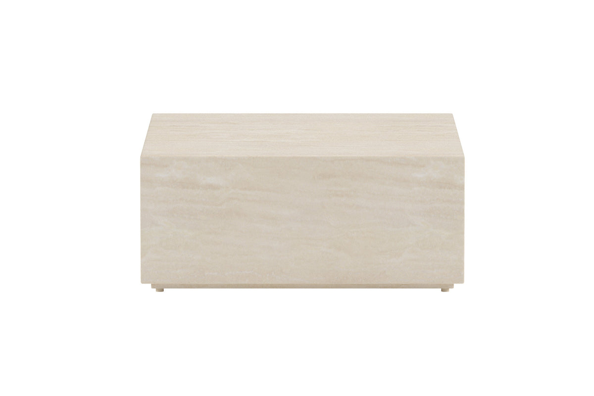 Beistelltisch Lissabon von Venture Home in Beige, würfelförmig, aus Aluminium