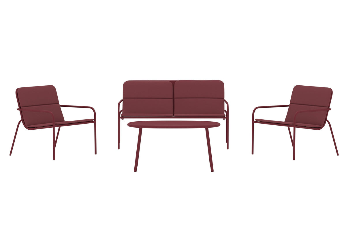 Fourni Sofa Set in Burgund präsentiert im Onlineshop von KAQTU Design AG. Loungeset ist von Venture Home