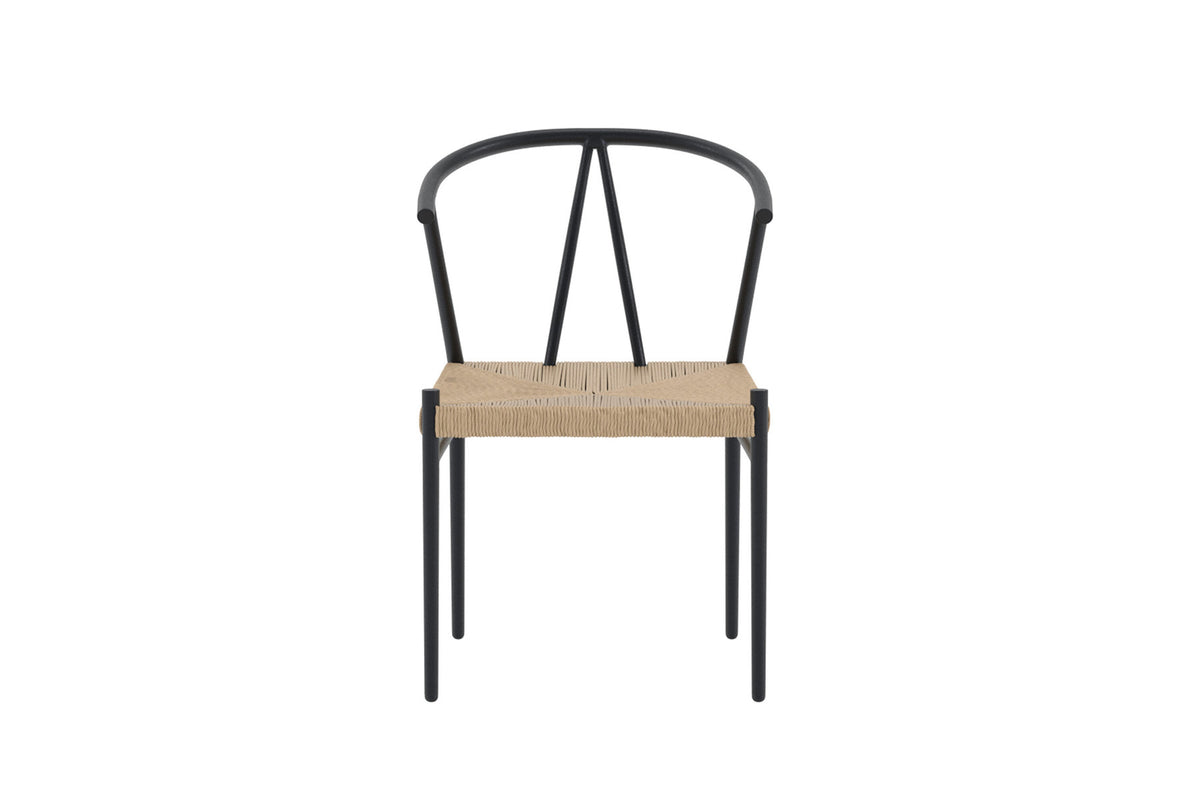 Alfons Esszimmerstuhl in Schwarz präsentiert im Onlineshop von KAQTU Design AG. Stuhl ist von Venture Home