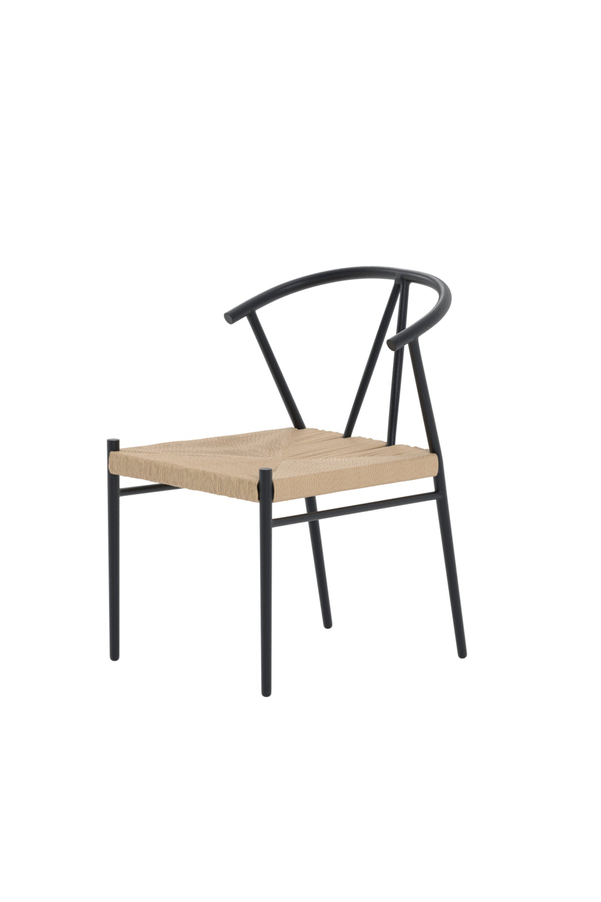 Alfons Esszimmerstuhl in Schwarz präsentiert im Onlineshop von KAQTU Design AG. Gartenstuhl mit Armlehnen ist von Venture Home