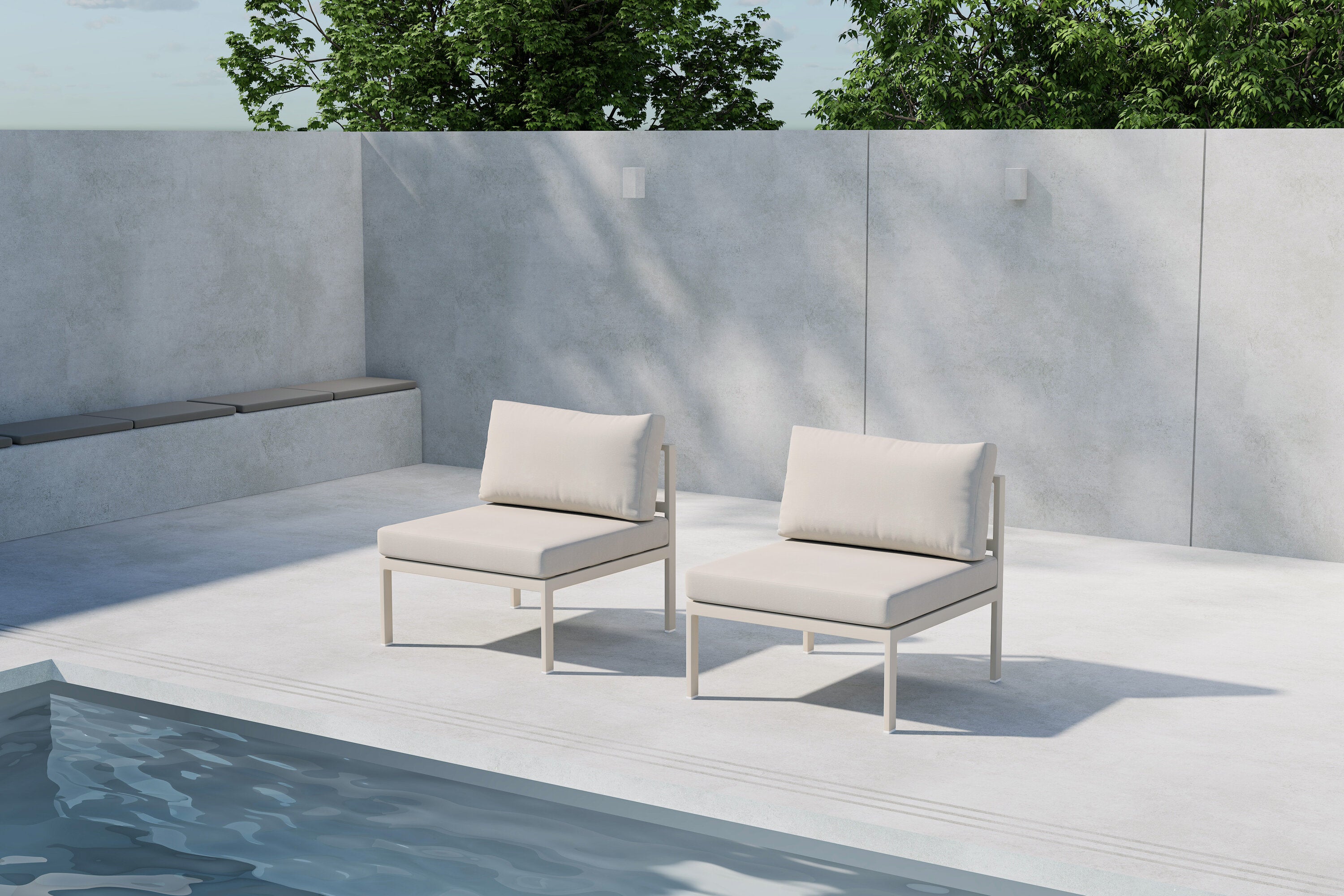 Copacabana Sofa Modul in Beige präsentiert im Onlineshop von KAQTU Design AG. Lounge Sofa ist von Venture Home