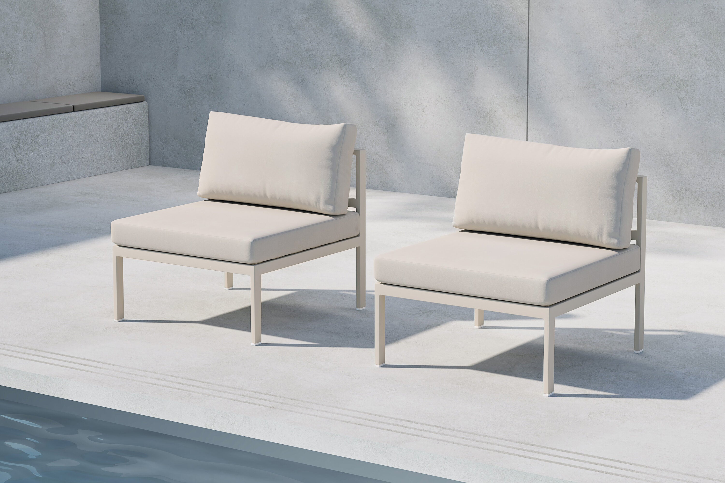 Copacabana Sofa Modul in Beige präsentiert im Onlineshop von KAQTU Design AG. Lounge Sofa ist von Venture Home