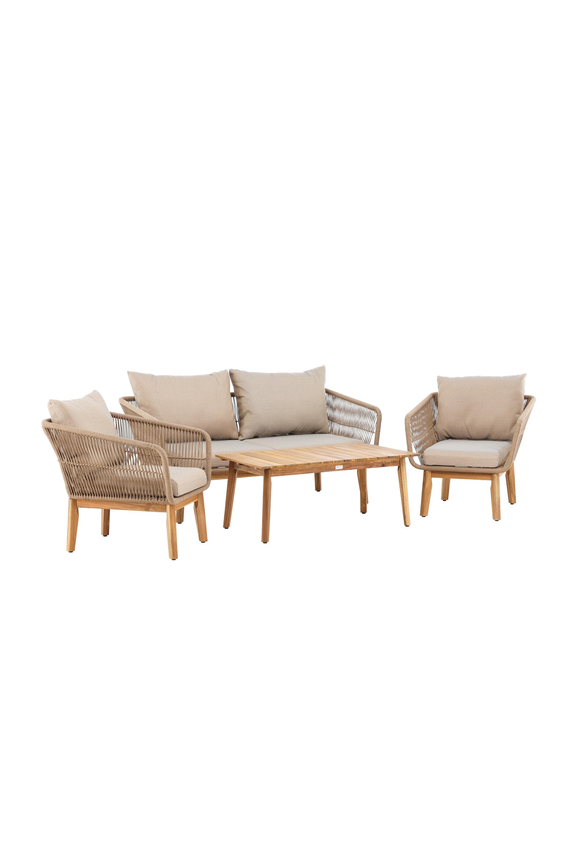 Chania Sofa-Set in Braun präsentiert im Onlineshop von KAQTU Design AG. Loungeset ist von Venture Home