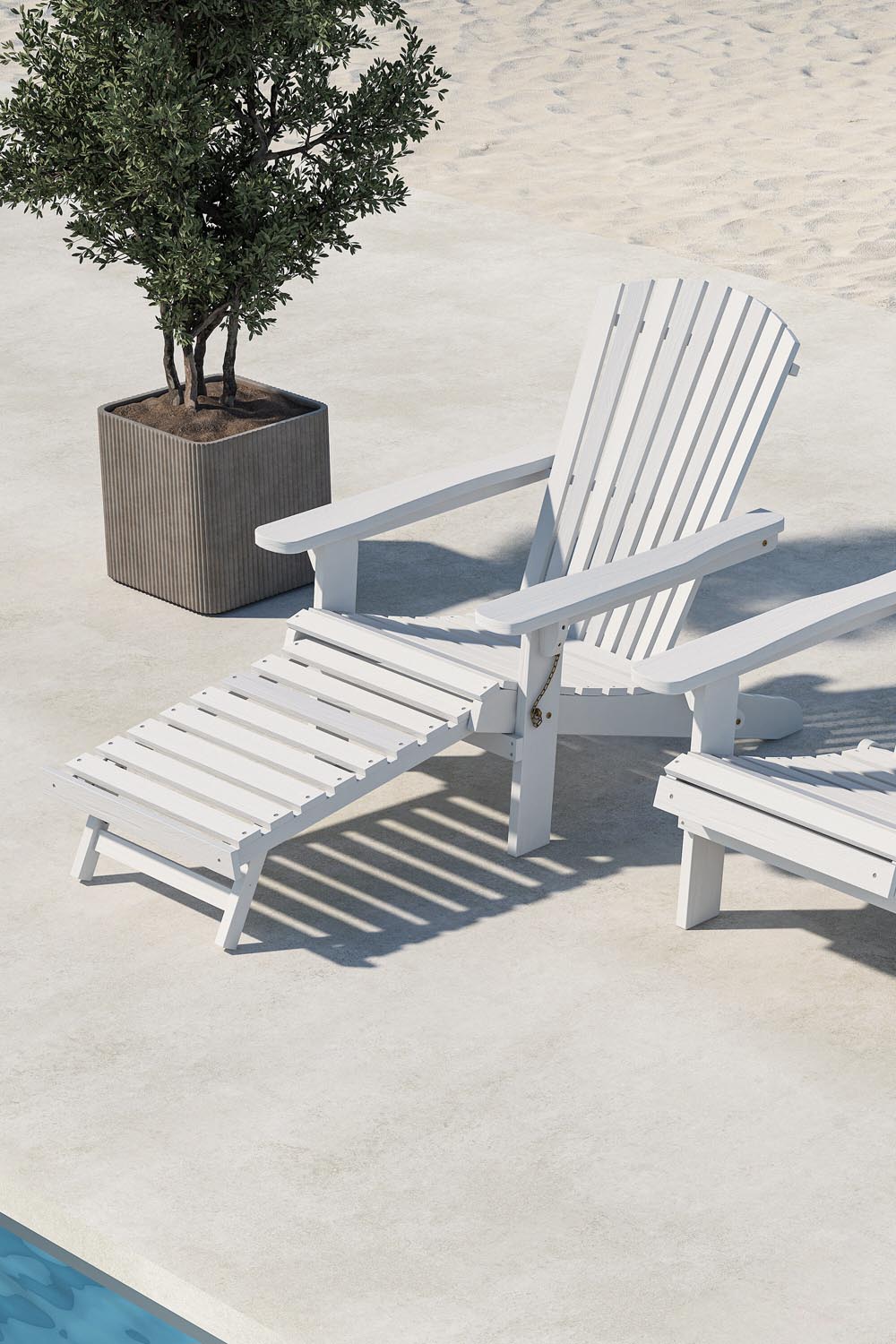 Tropea Sonnenliege in Weiss präsentiert im Onlineshop von KAQTU Design AG. Liegestuhl ist von Venture Home