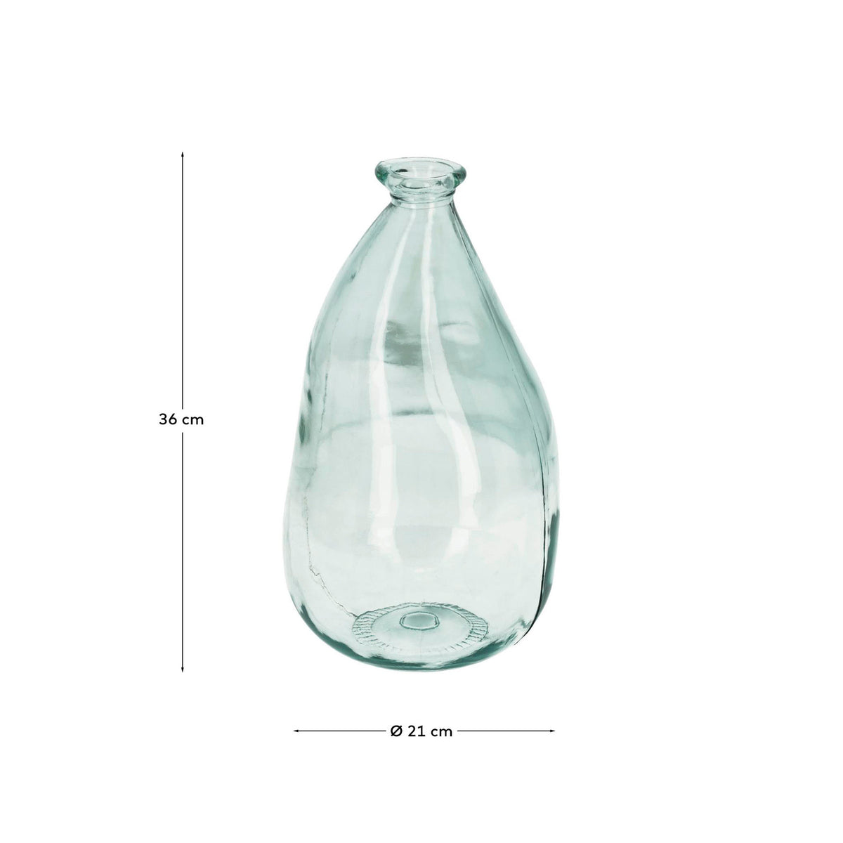 Brenna mittelgrosse transparente Vase in Transparent präsentiert im Onlineshop von KAQTU Design AG. Vase ist von Kave Home