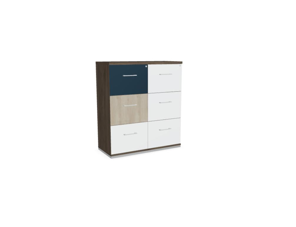 Standard A6F04 - Hängeregisterschrank in Weiss Pastell präsentiert im Onlineshop von KAQTU Design AG. Büroschrank ist von Mdd