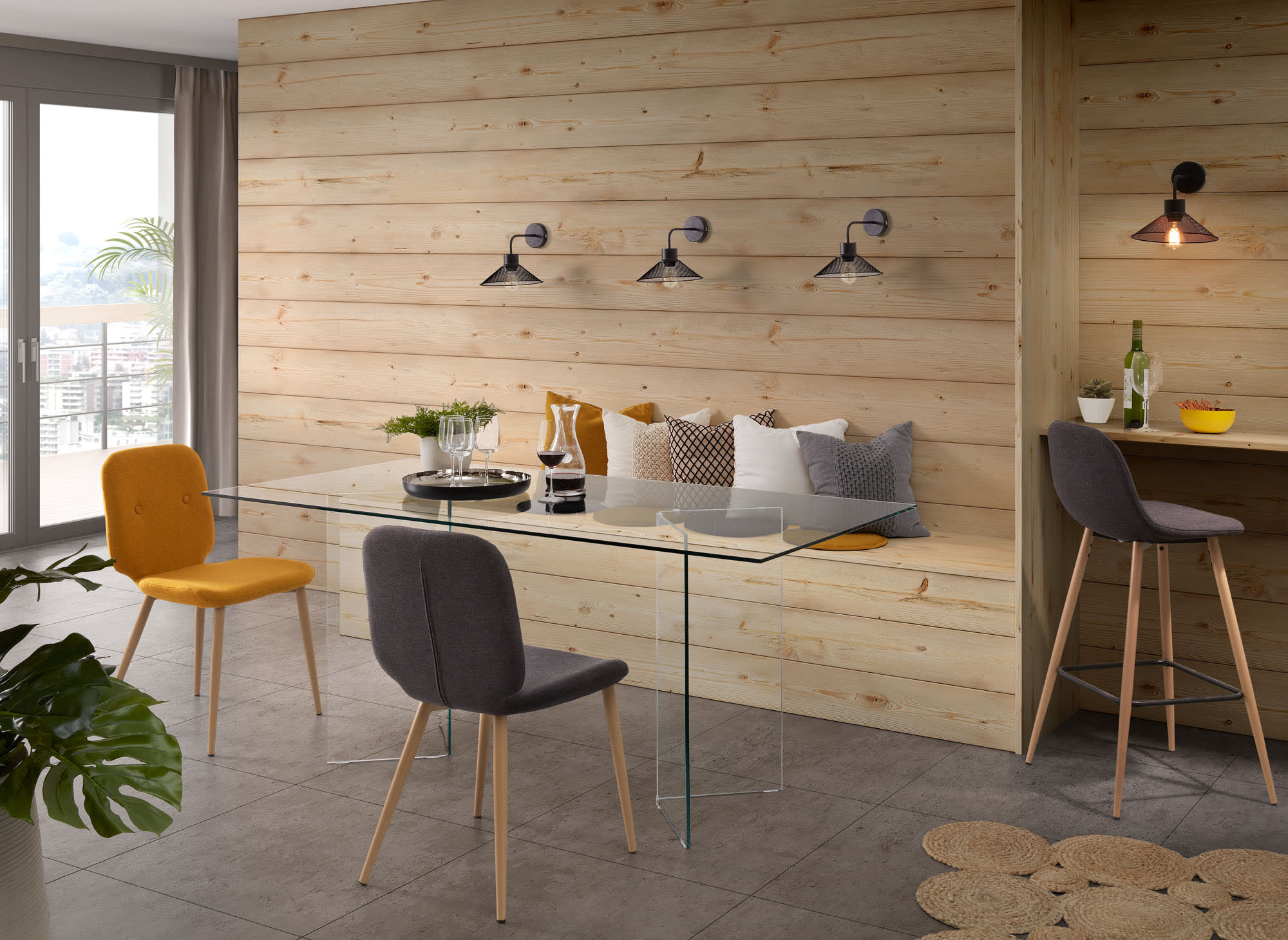 Luxuriöses senfgelbes Seidenkissen von Kave Home, ideal für eine stilvolle und gemütliche Wohnatmosphäre.