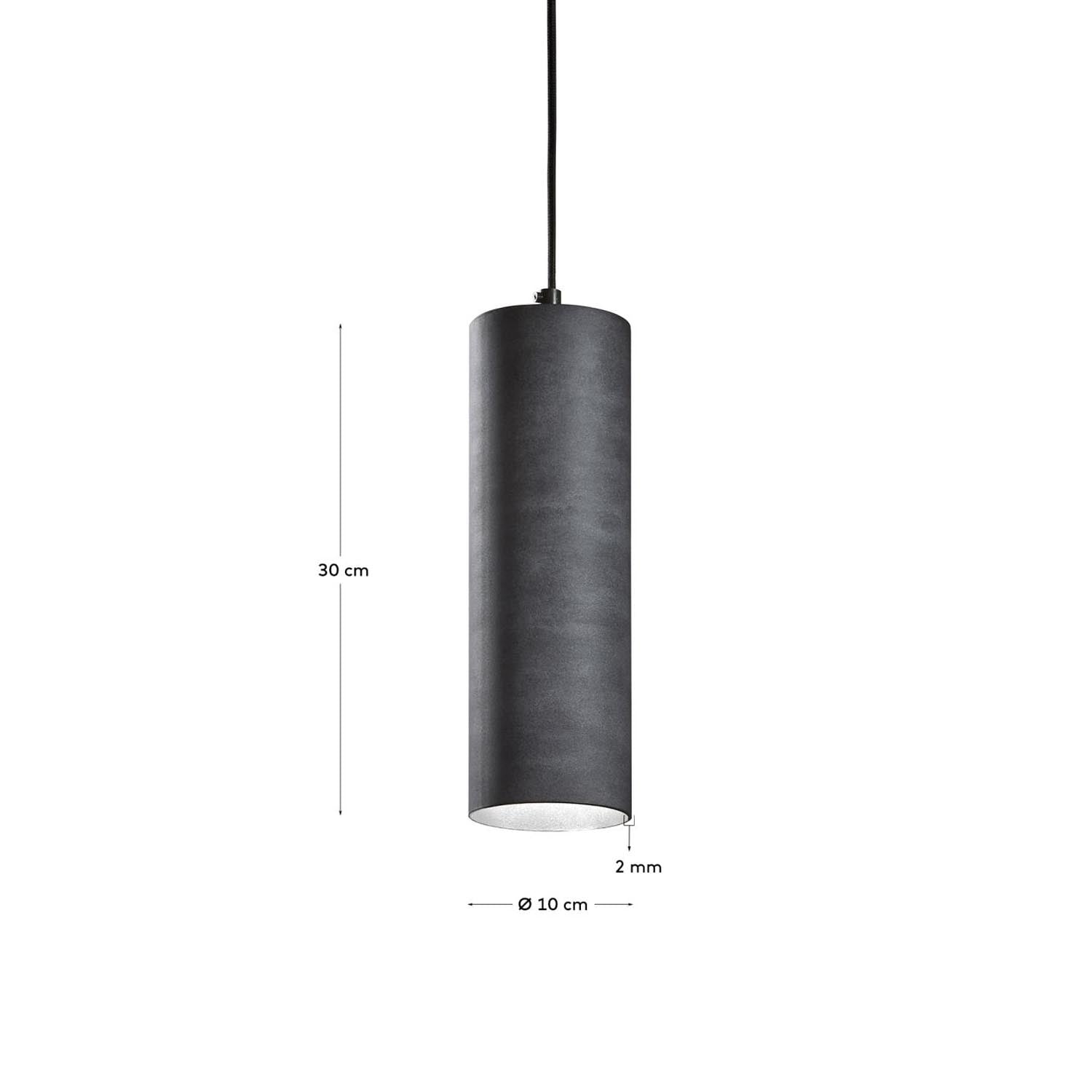 Elegante Maude Hängelampe in Grau von Kave Home: Hochwertige Pendelleuchte mit modernem Design und sanfter Lichtverteilung für jeden Raum.