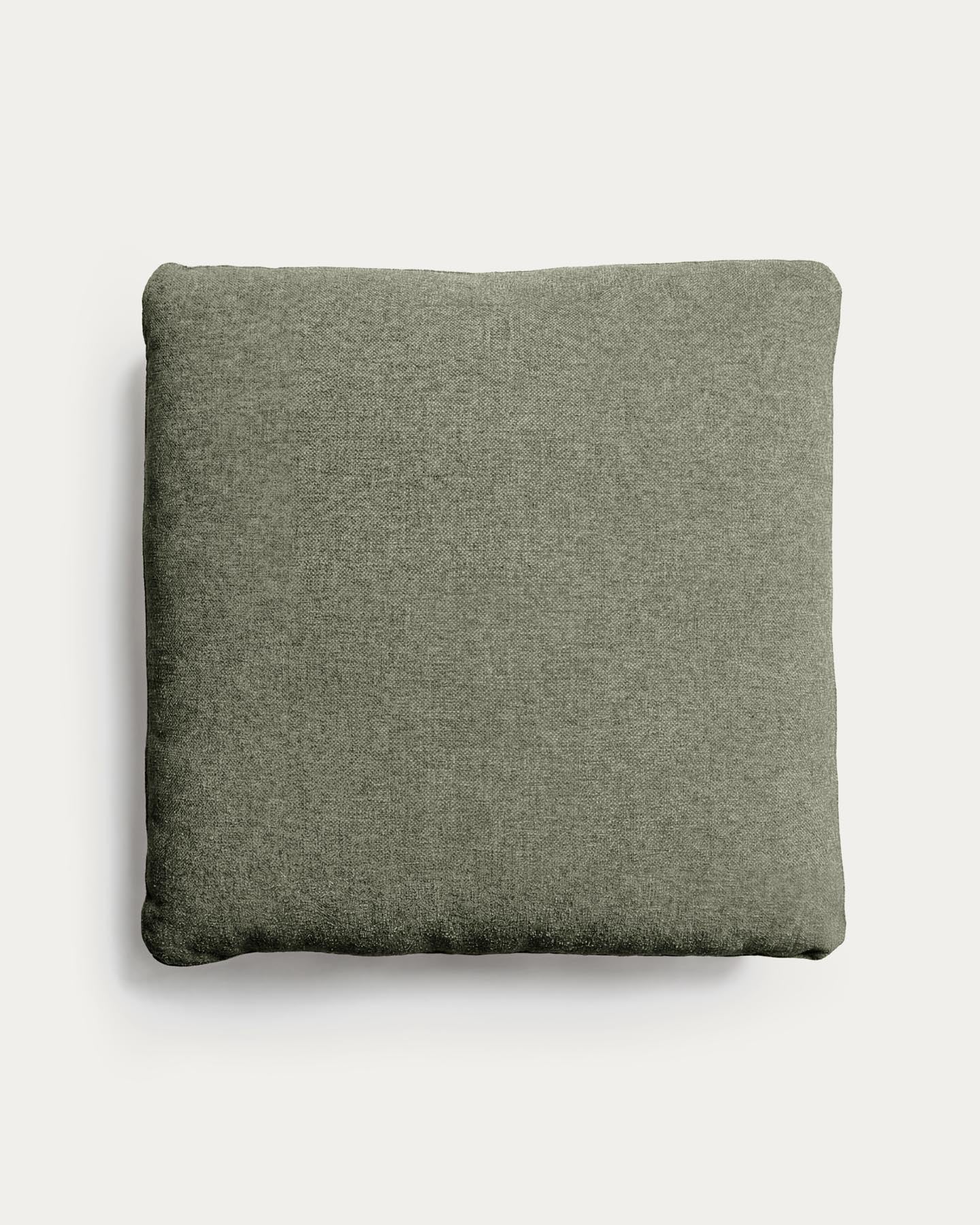 Kissen Blok in moosgrüner Chenille, 60 x 60 cm in Grün präsentiert im Onlineshop von KAQTU Design AG. Deko Kissen ist von Kave Home