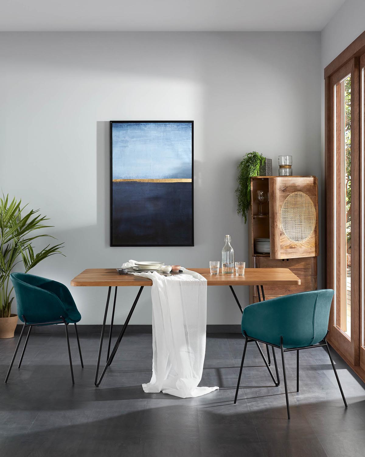 Wrigley Bild Blau: Stilvolles Kunstwerk für moderne Wohnräume.