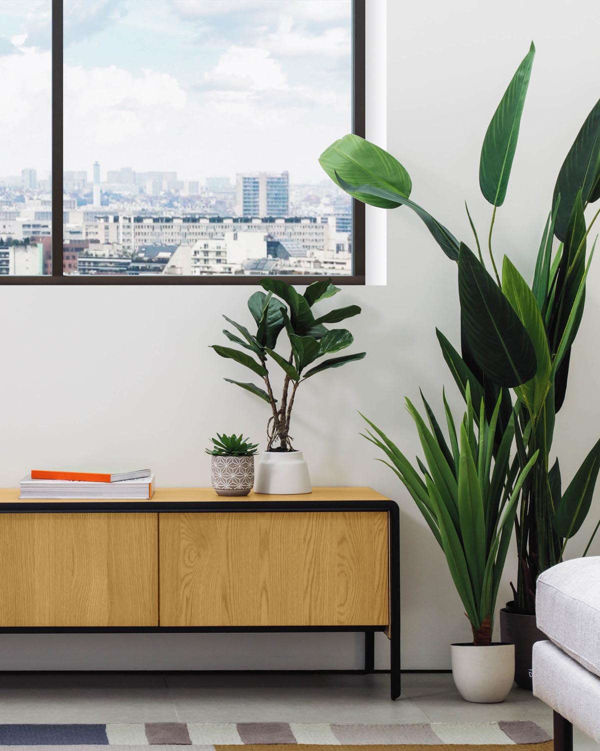 Lyrata Kunstpflanze 60 cm: Stilvolles Grün für jeden Wohnraum.