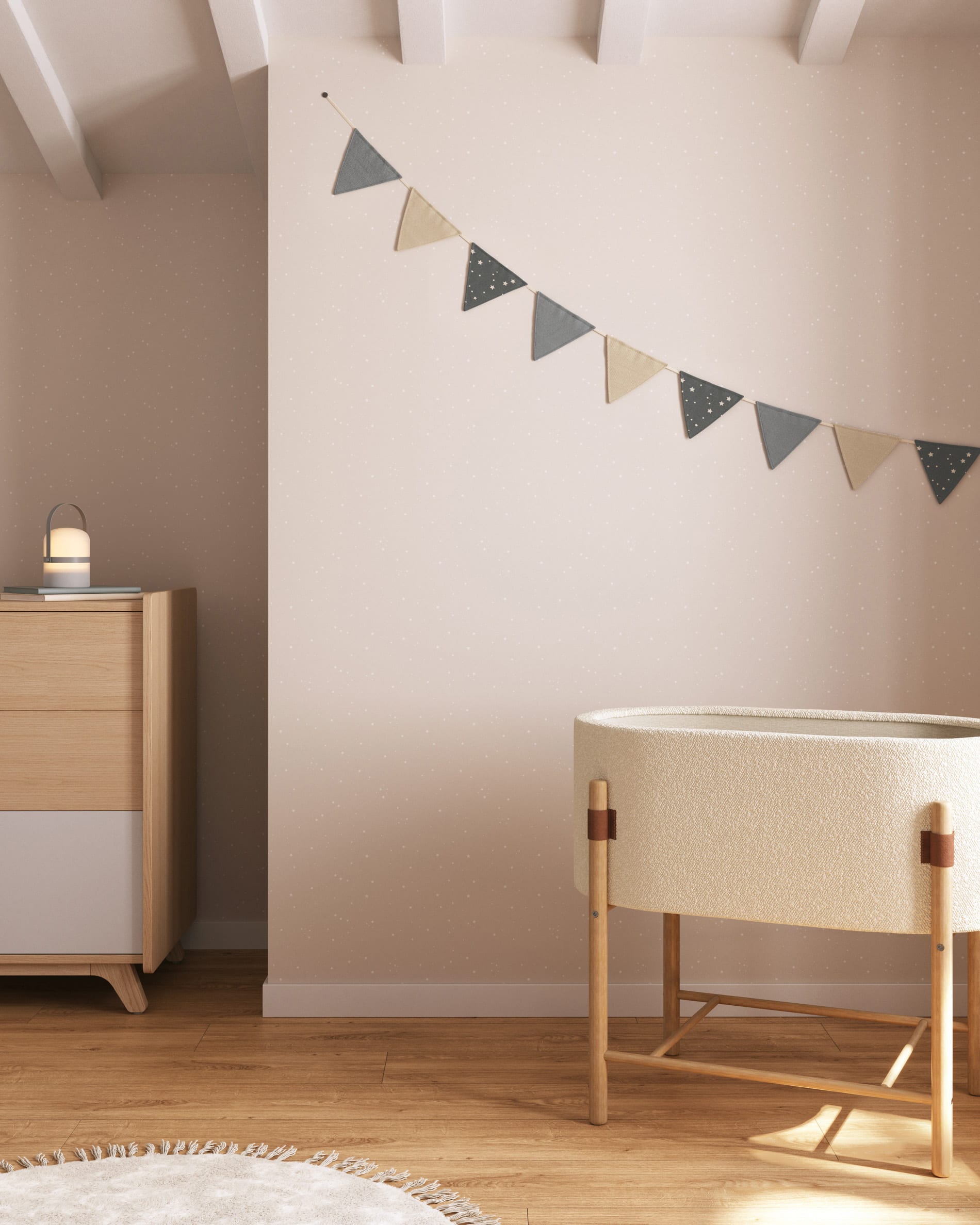 Die kompakte Ridley Tischleuchte in Grau von Kave Home vereint elegantes Design mit kabelloser Flexibilität und anpassbarer Beleuchtung für jeden Anlass.