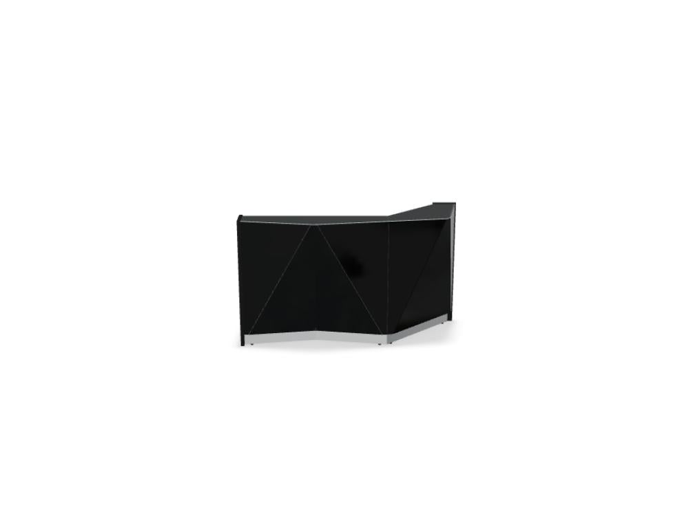 Alpa ALP04L - modulare Empfangstheke in Schwarzes Glas präsentiert im Onlineshop von KAQTU Design AG. Empfangsdesk ist von Mdd