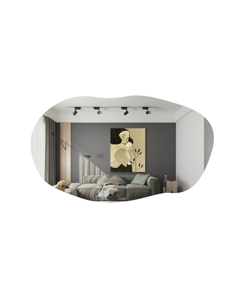 Lossa - Black in Schwarz präsentiert im Onlineshop von KAQTU Design AG. Spiegel ist von Hanah Home