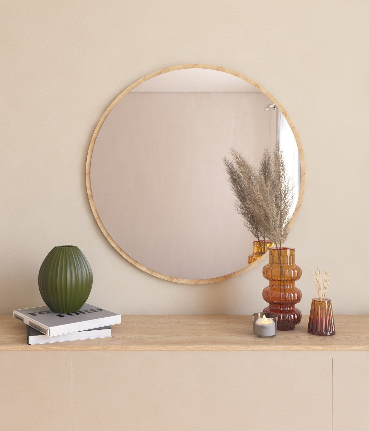 Ozze Spiegel - Natürlich in Natürlich präsentiert im Onlineshop von KAQTU Design AG. Wandspiegel ist von Hanah Home